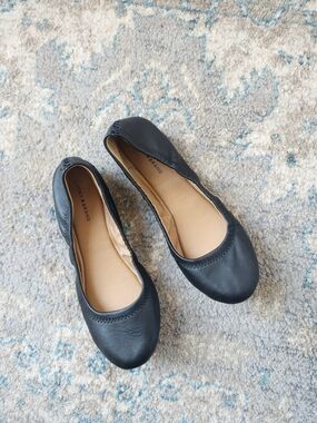 Lucky Brand Black Leather Ballet Flats